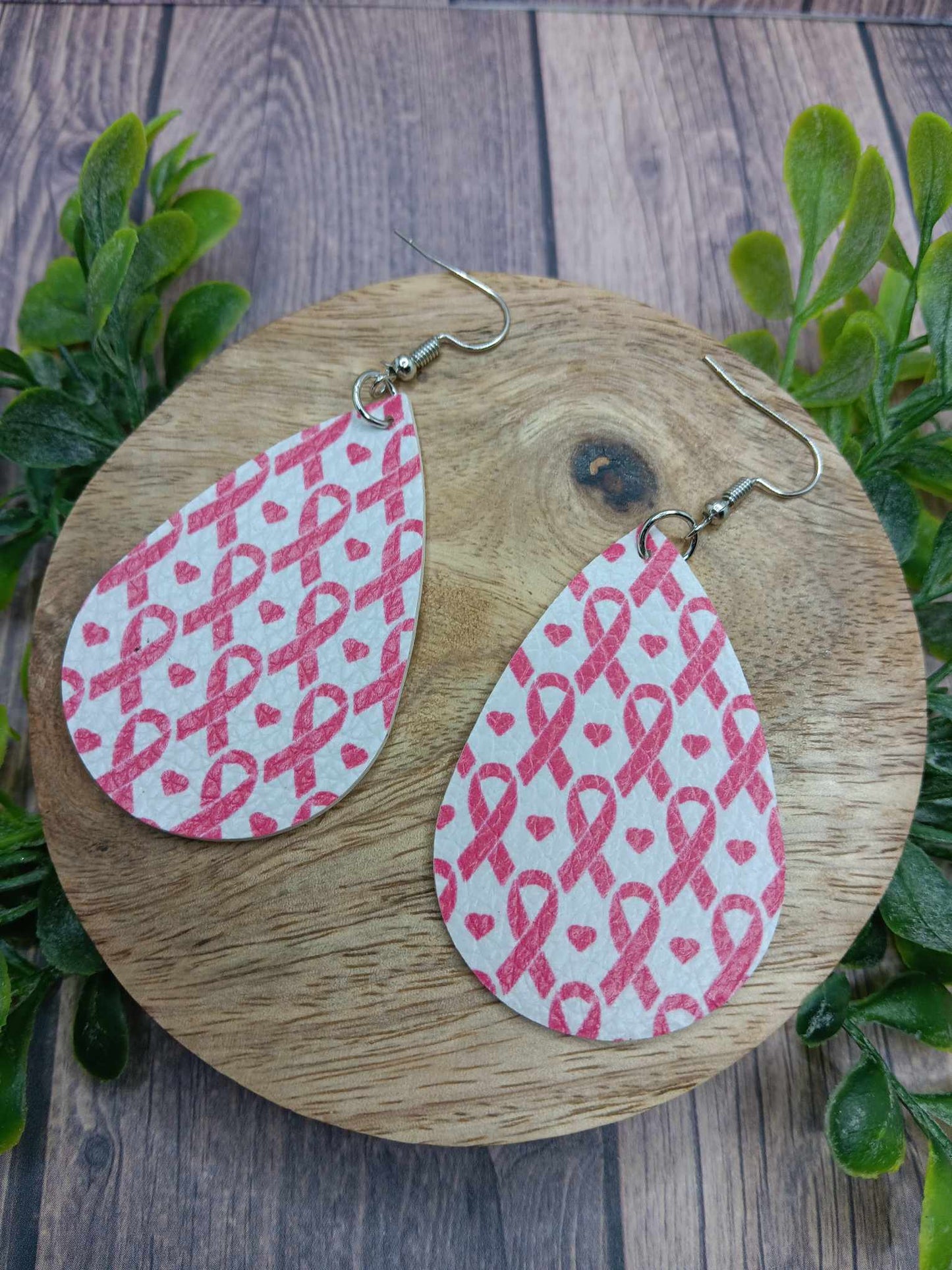 Pink Ribbon Earrings