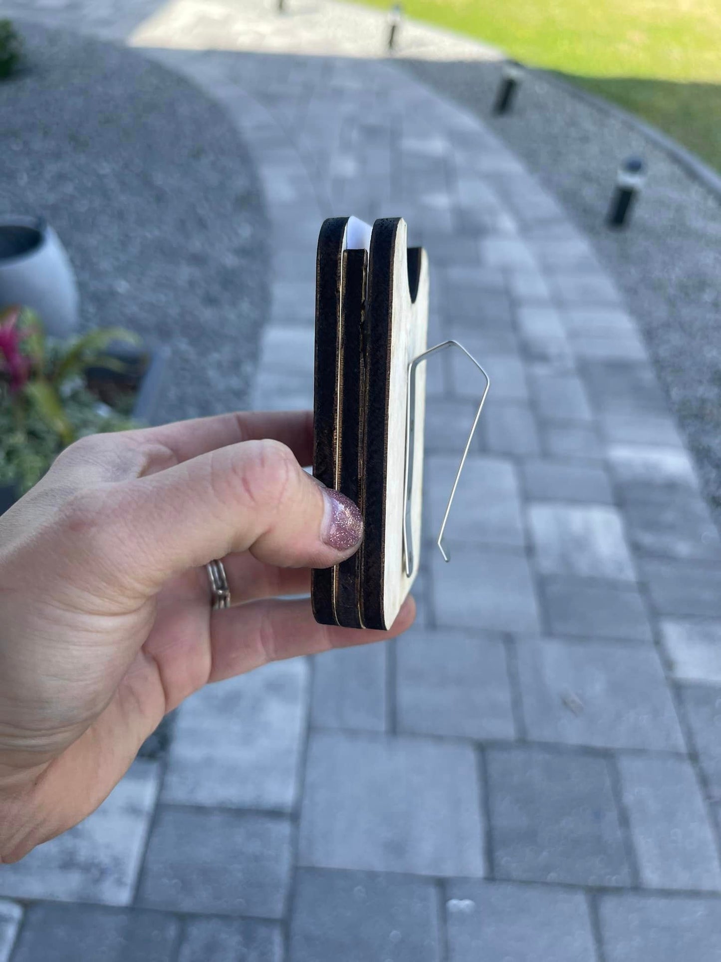 Wooden Engraved Visor Clip - Drive Safe Dad - We Need you Here
