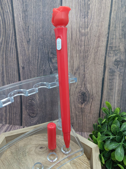 Red Rose Light up Ink Pen