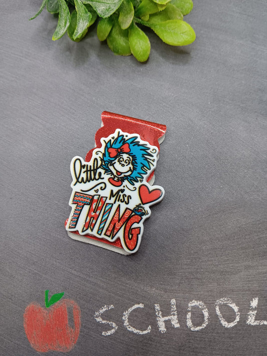 Little Miss Thing Magnetic Bookmark - Red