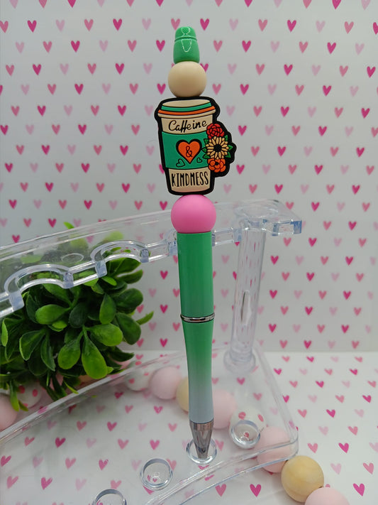 Caffiene & Kindness Beaded Ink Pen
