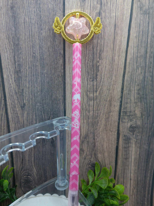 Striped Pink Doll Ink Pen