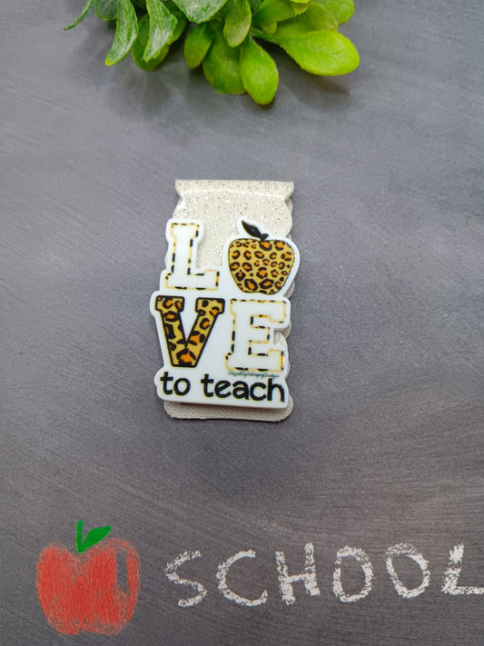 LOVE to Teach Leopard Magnetic Bookmark