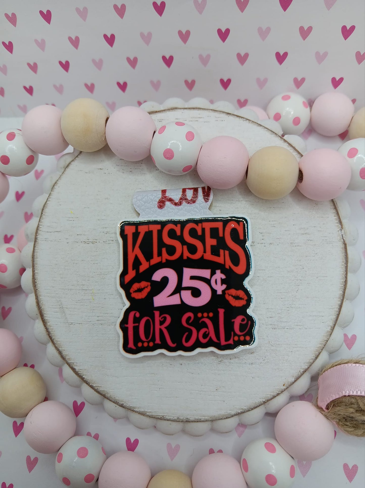 Kisses for Sale 25 Cents Magnetic Bookmark