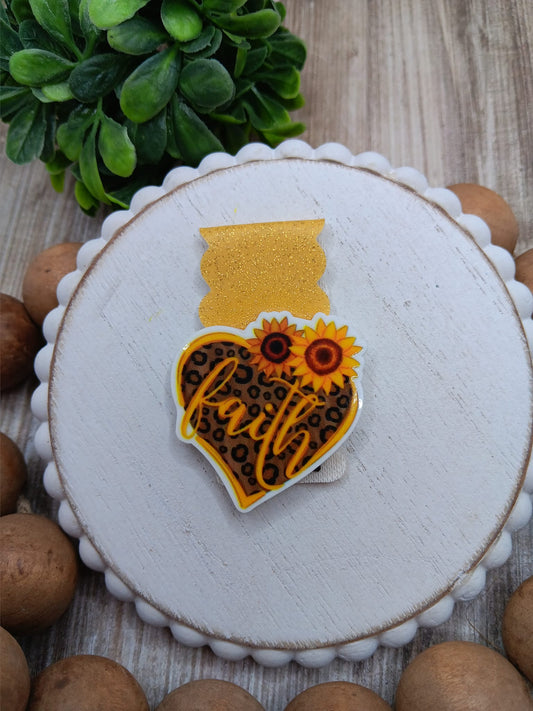 Faith Sunflower Magnetic Bookmark