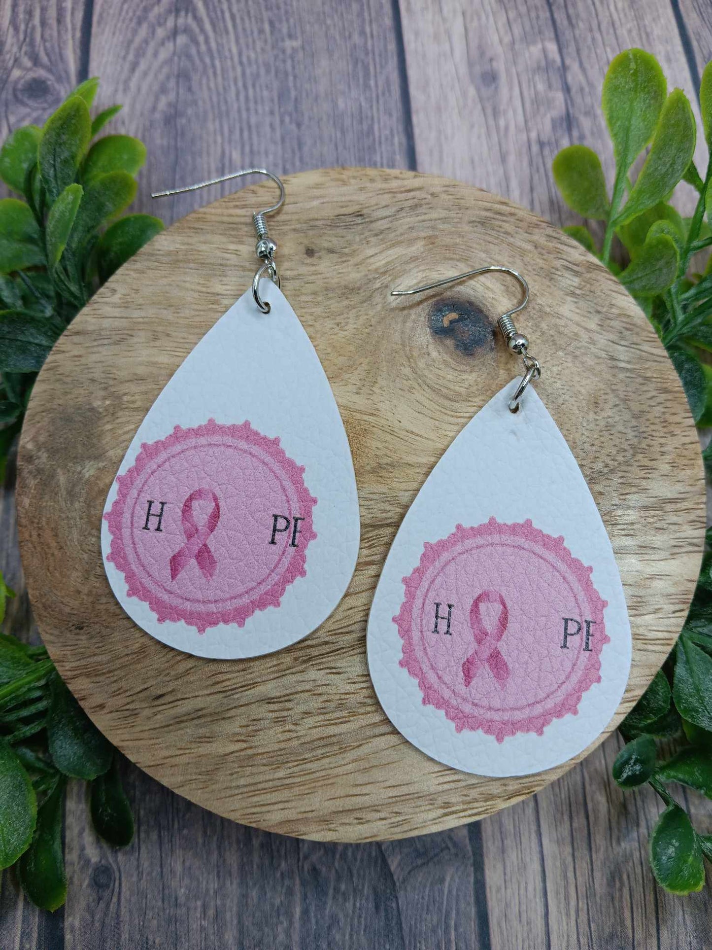 Hope Pink Ribbon Earrings