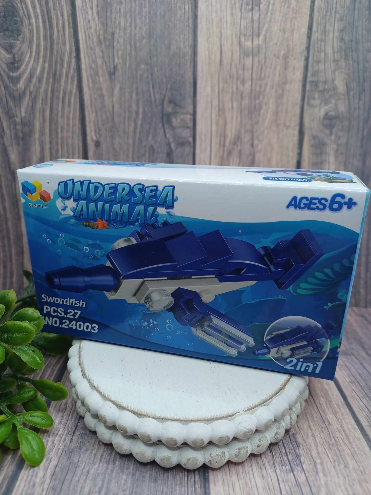 Underwater Animal Building Block Set - Swordfish