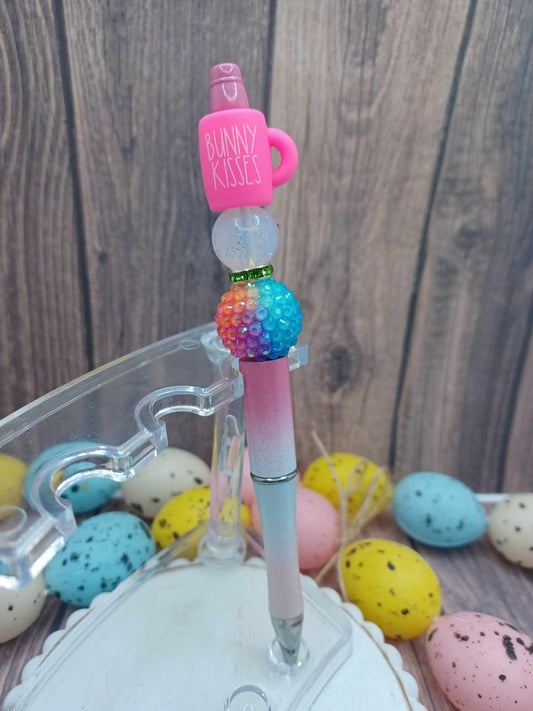 Bunny Kisses Beaded Ink Pen