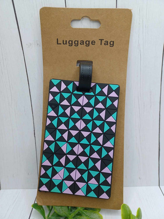 Blue, Teal, & Purple Luggage Tag