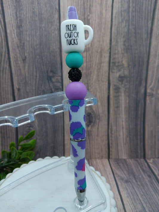 Fresh out of F*cks Beaded Ink Pen