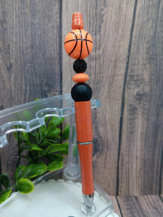 Basketball Beaded Ink Pen