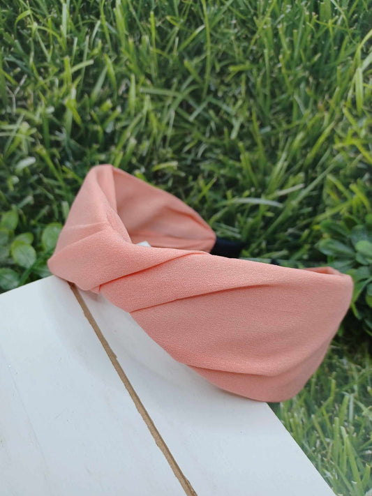 Peach Colored Gathered Headband