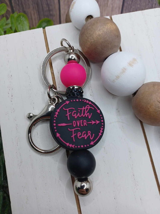 Faith Iver Fear Beaded Keychain