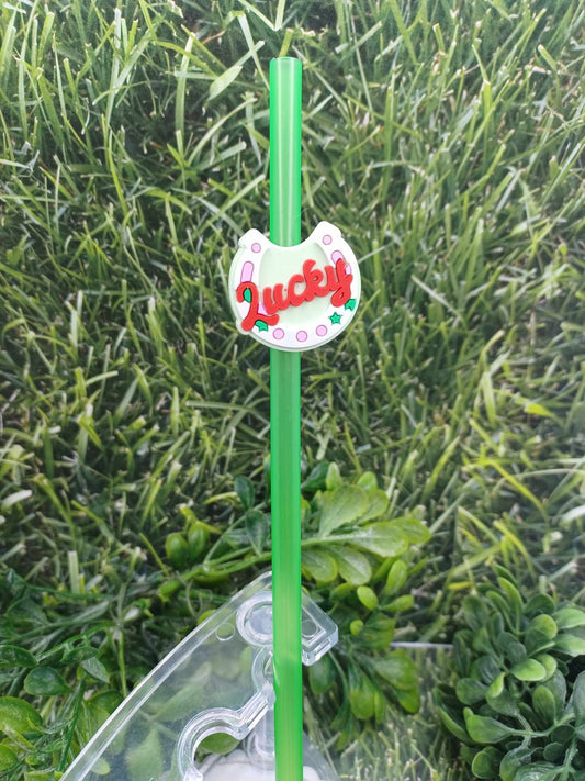 Lucky Straw Charm Accessory w/ Green Straw