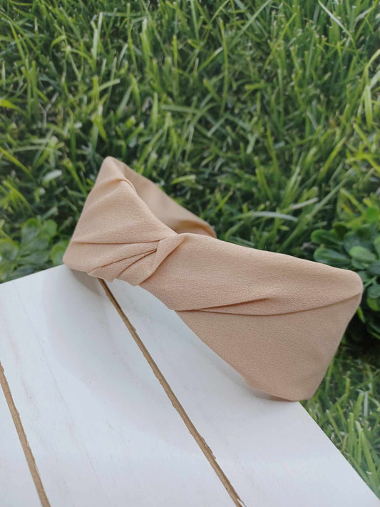 Tan Gathered Headband