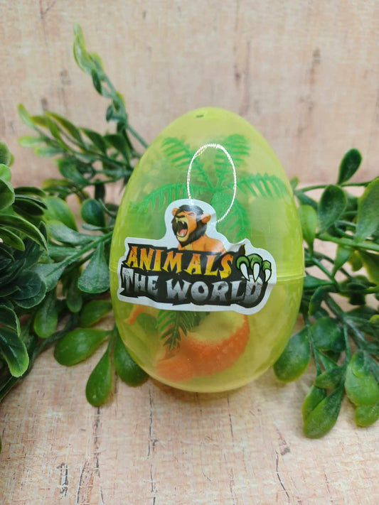 Yellow Dinosaur Egg w/ Dinosaurs