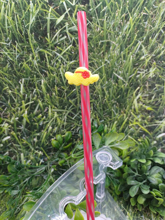 Yellow Summer Hat Straw Charm