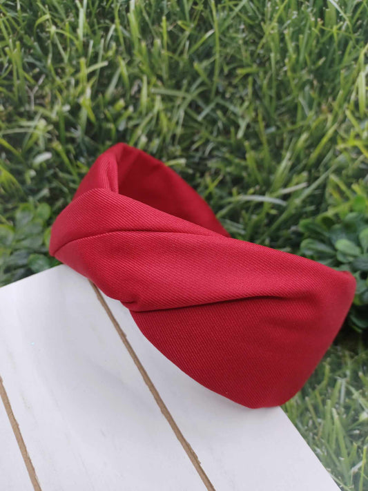 Red Gathered Headband