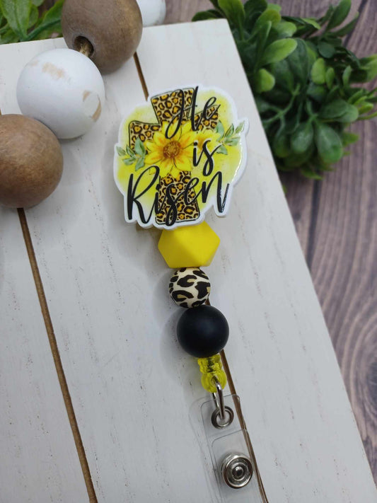 He is Risen Retractable Beaded Badge Reel