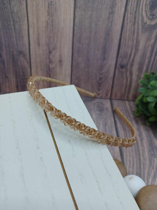 Gold Rhinestone Beaded Headband