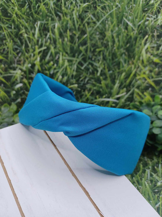 Blue Gathered Headband