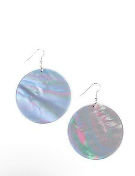 Grey/Purple Iridescent Acrylic Earrings