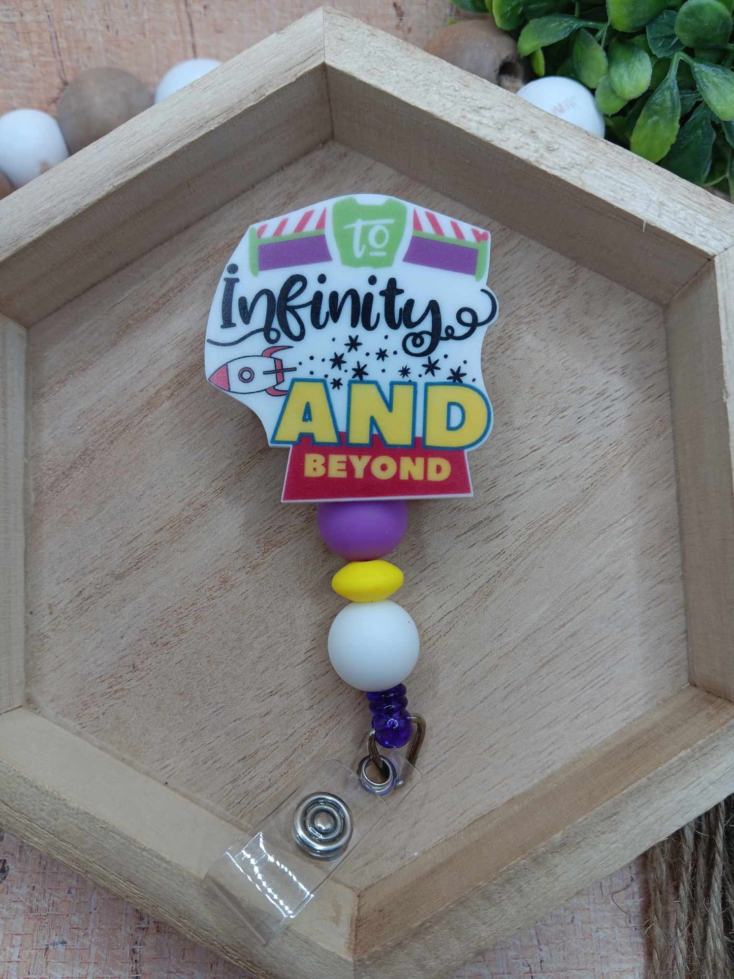To Infinity & Beyond Beaded Badge Reel