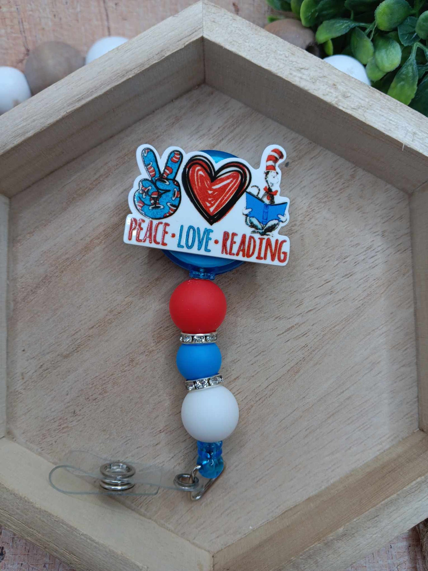 Peace Love Reading Badge Reel