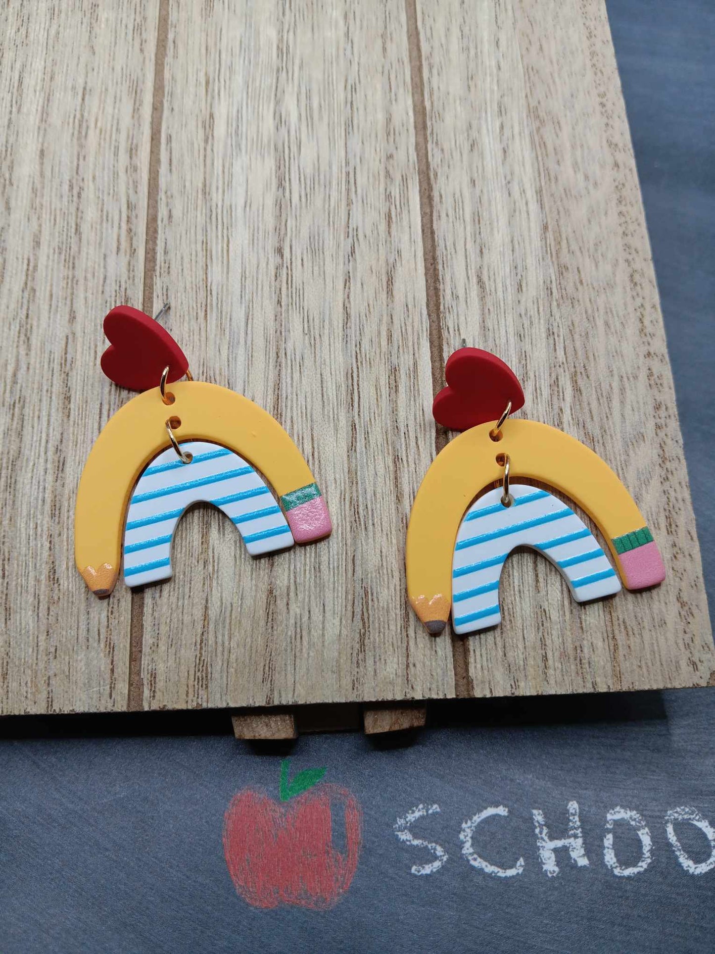 Notebook & Pencil Teacher Themed Earrings