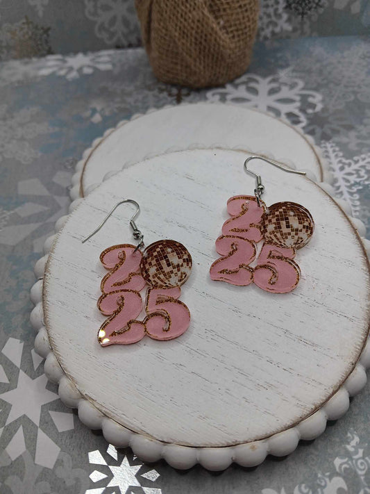 2025 Pink & Gold Earrings