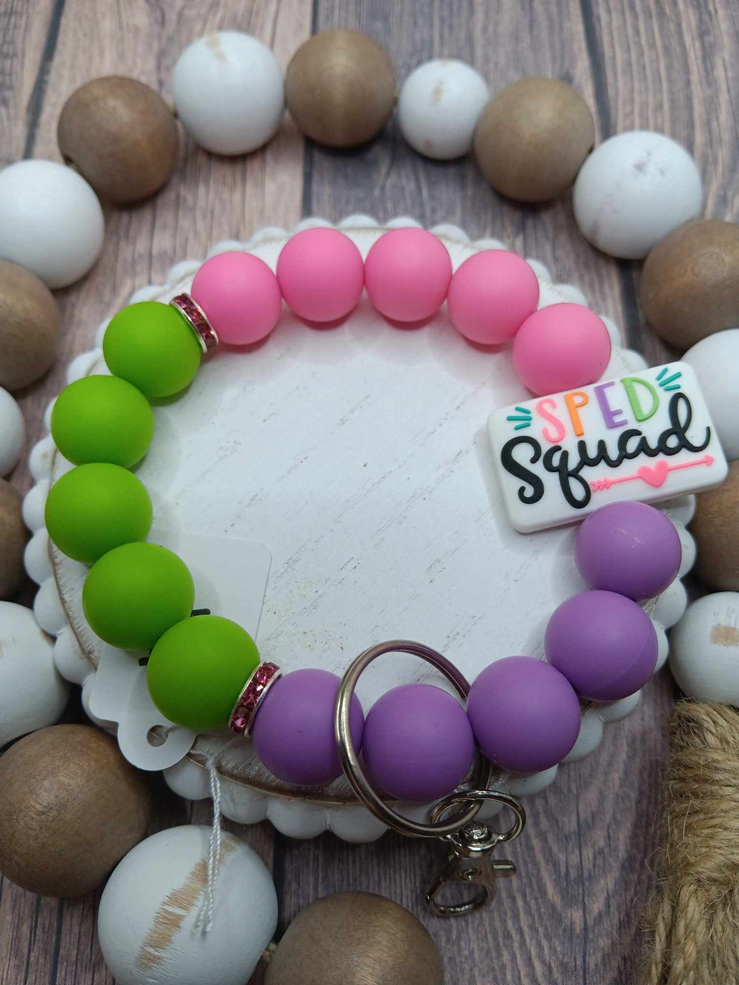 SPED Squad Beaded Wristlet
