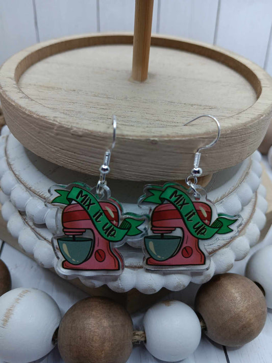 Red & Green Christmas Mixer Earrings
