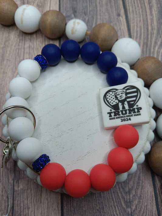 TRUMP 2024 Beaded Wristlet