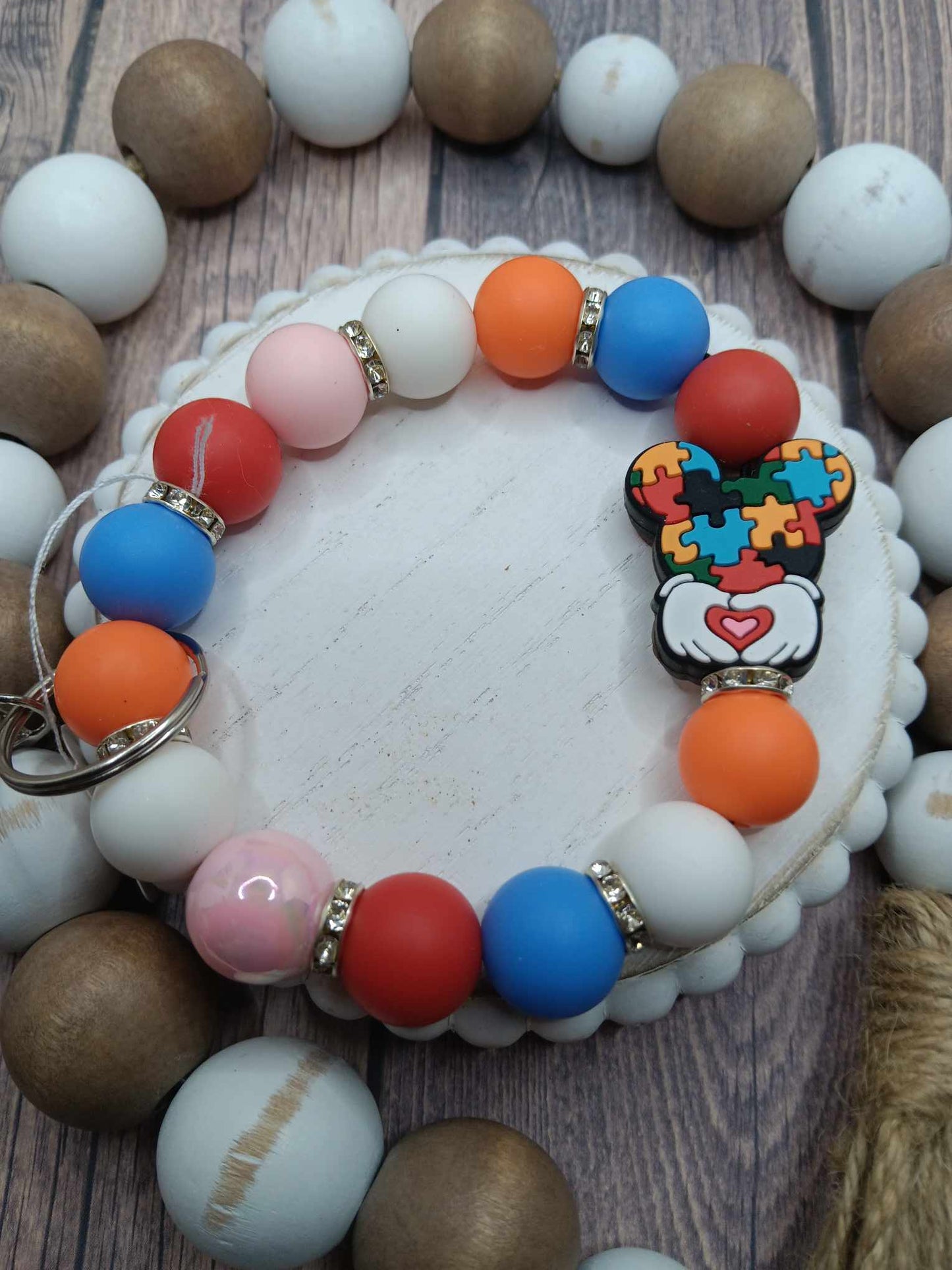 Autism Beaded Wristlet