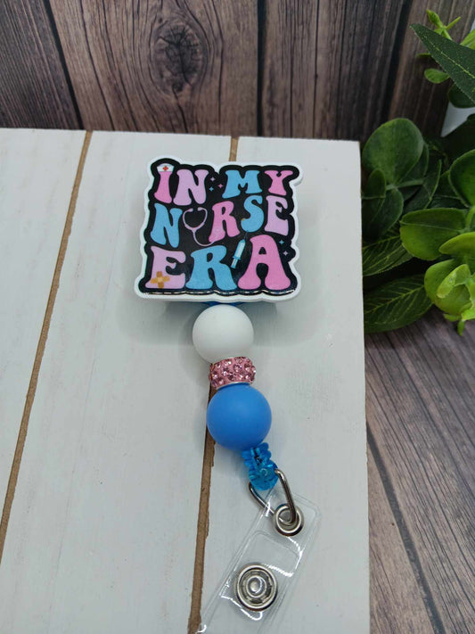 In my Nurse Era Beaded Badge Reel