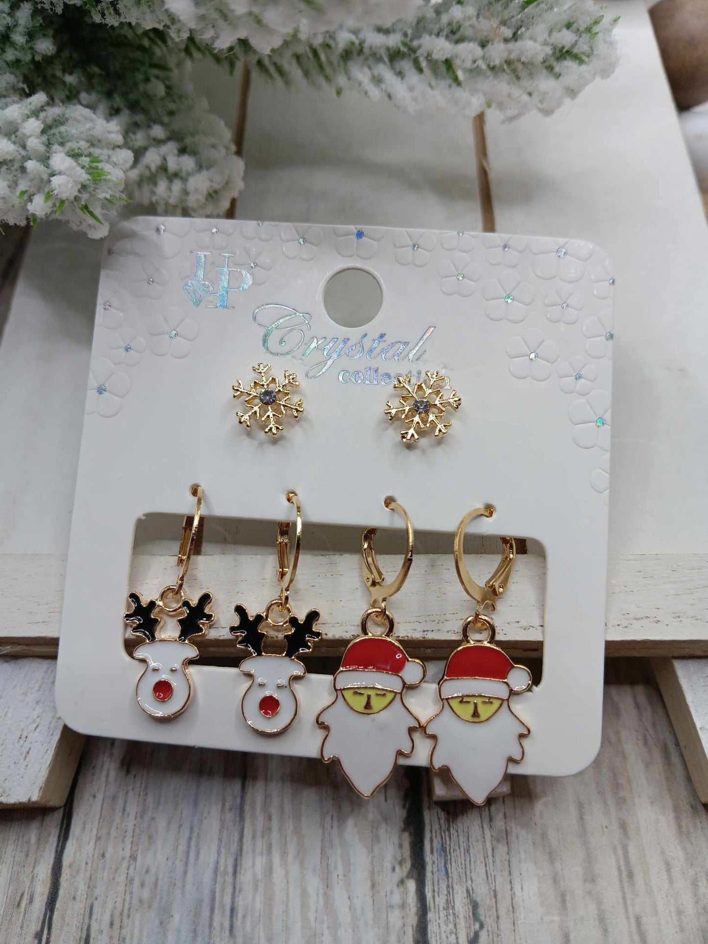 Reindeer & Santa Earring Set