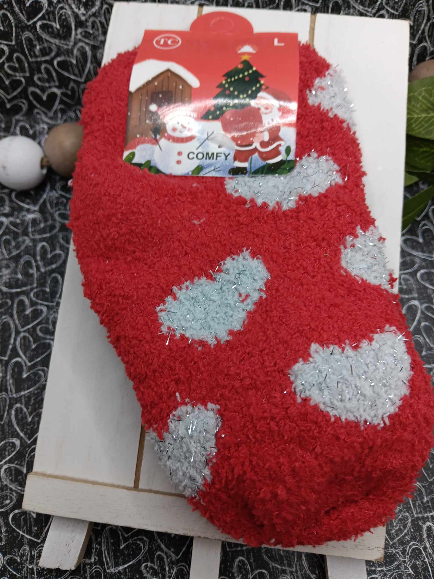 Red Heart Fuzzy Children's Socks