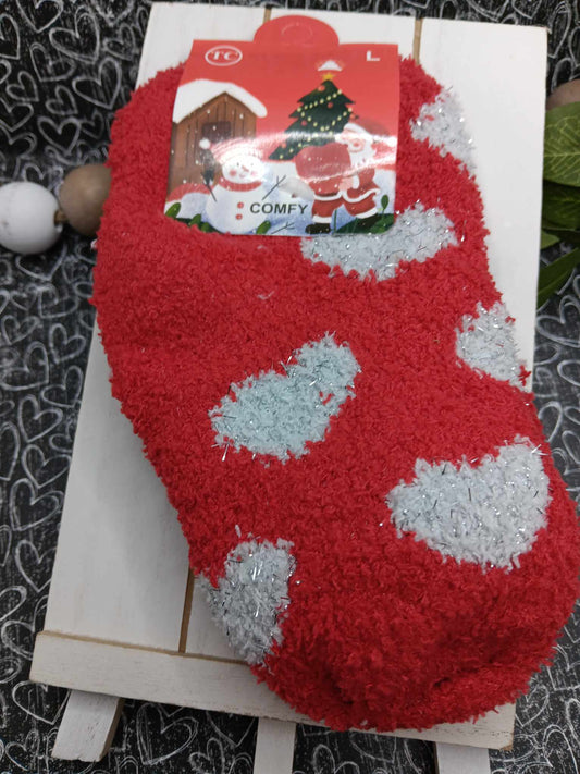 Red Heart Fuzzy Children's Socks