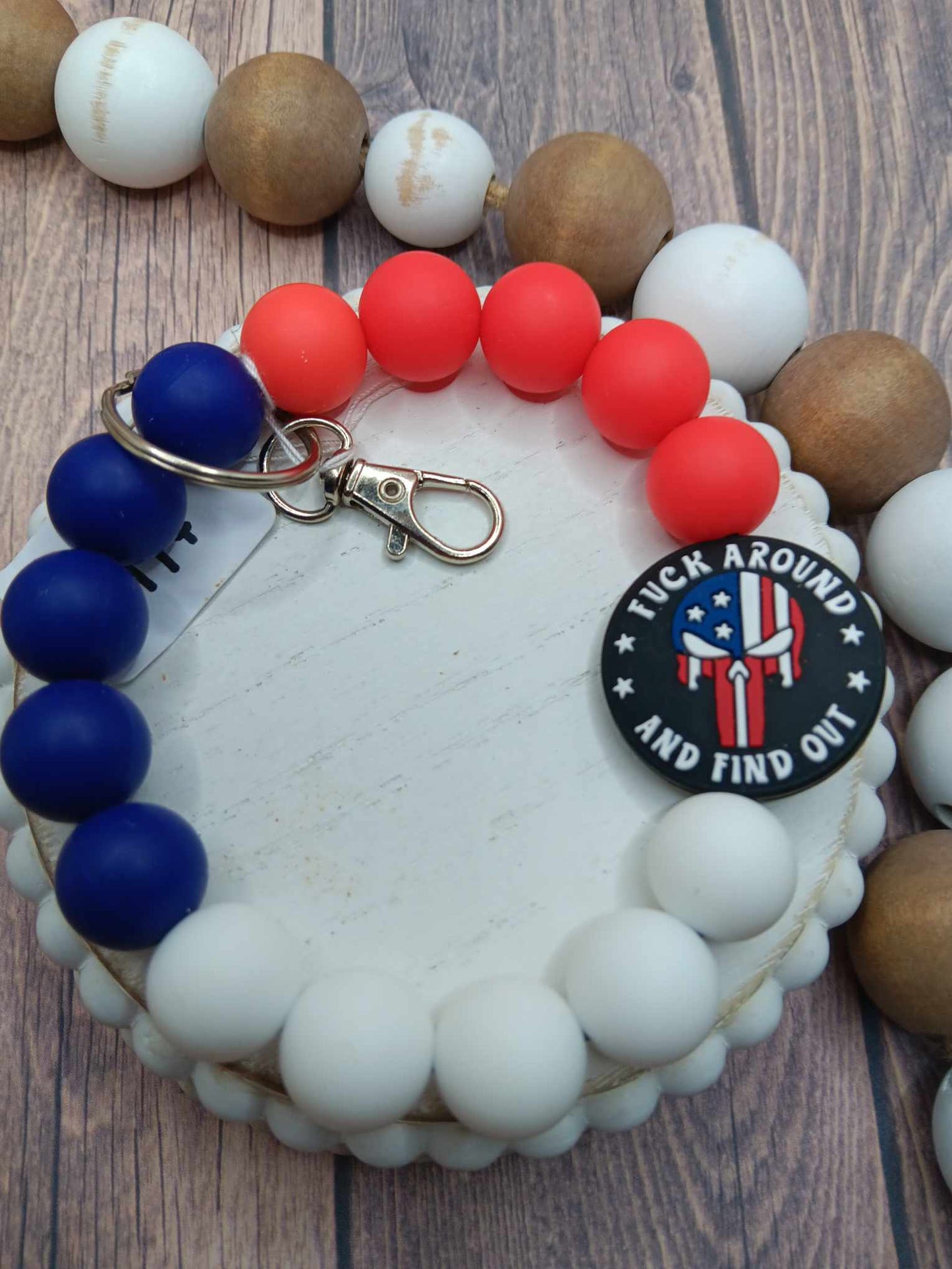 F Around & Find Out Beaded Wristlet