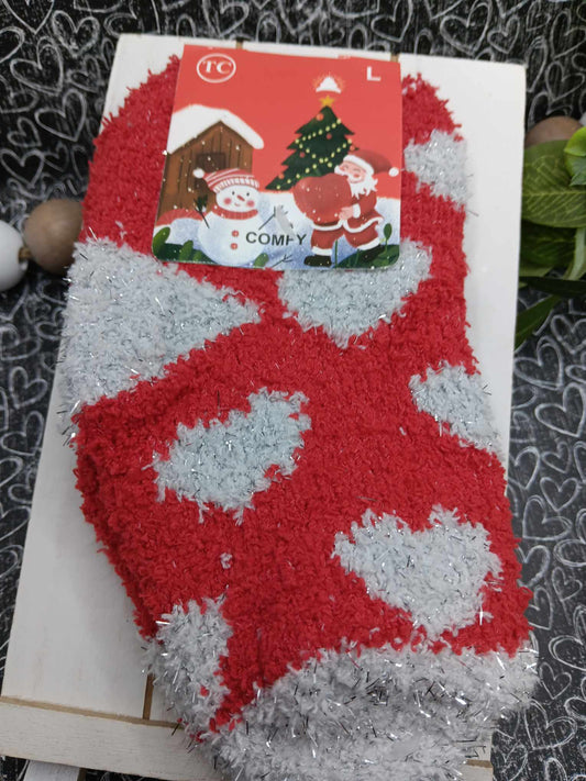 Red Heart Fuzzy Children's Socks