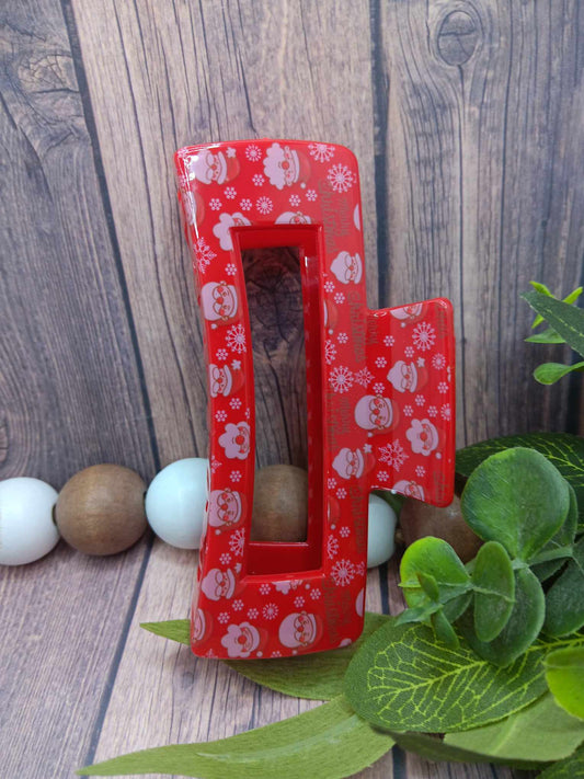 Red Chisttmas Claw Clip