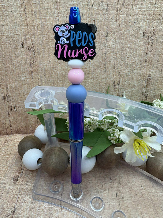 PEDS Nurse Beaded Ink Pen