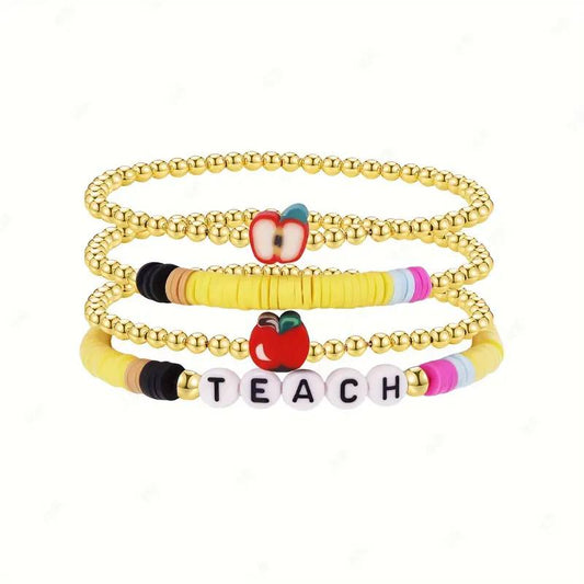 Beaded Teacher Bracelet Set