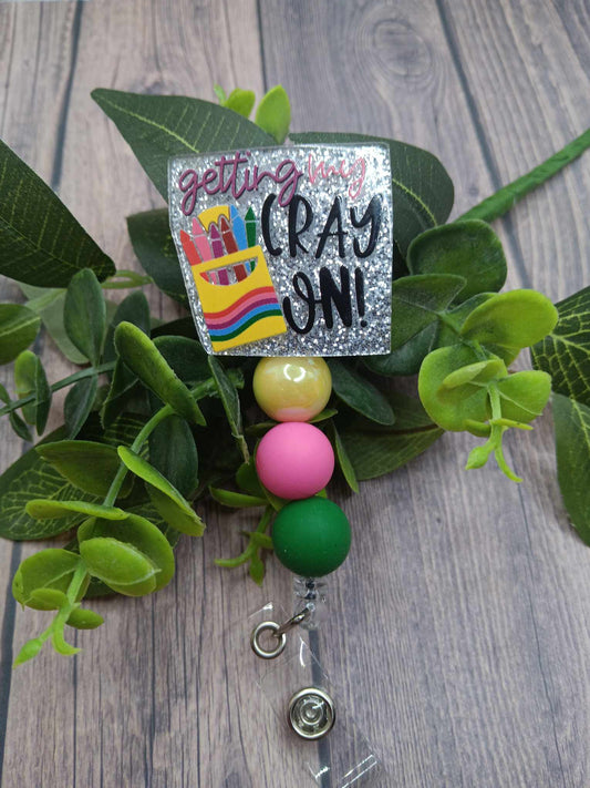 Cray-On Beaded Badge Reel
