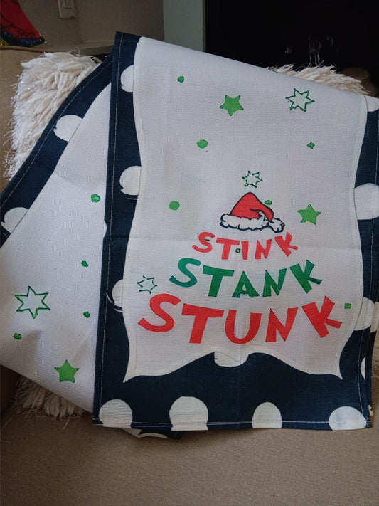 Stink Stank Stunk Christmas Table Runner