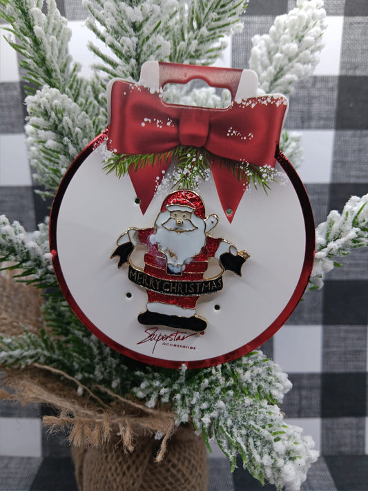 Rhinestone Santa Pin