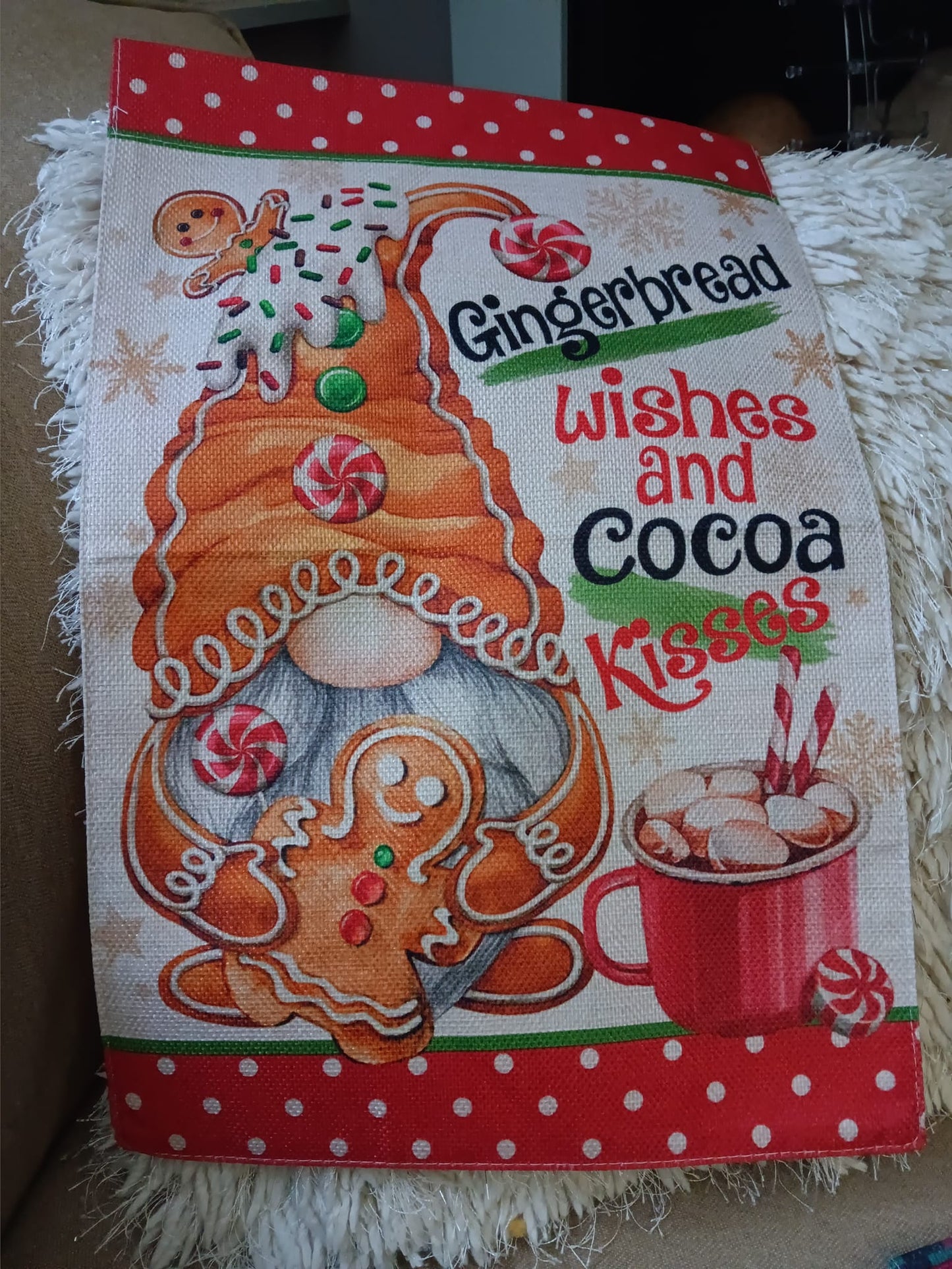 Christmas Gnome Garden Flag