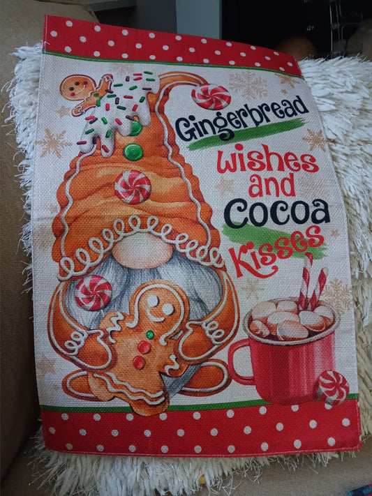 Christmas Gnome Garden Flag