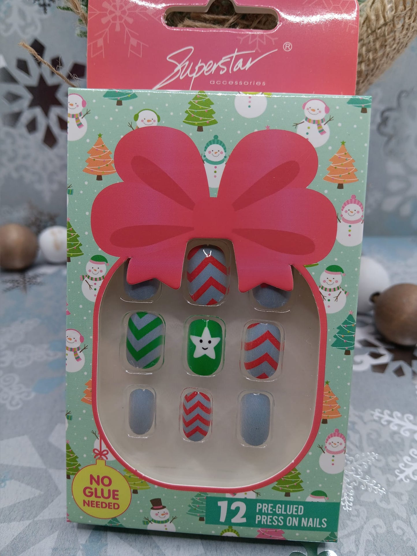 Girl's Christmas Star Nail Set