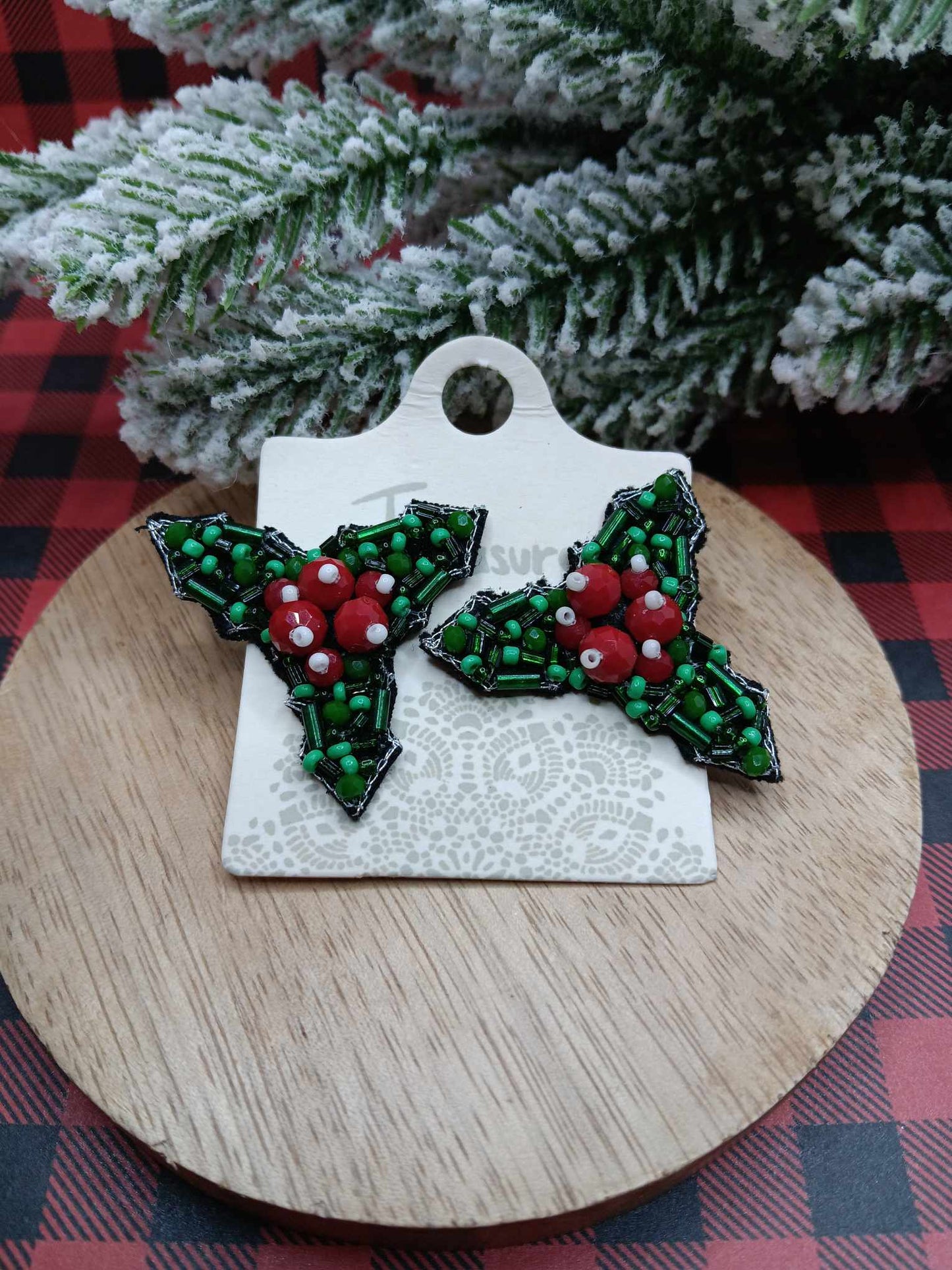 Seed Beed Holly Earrings